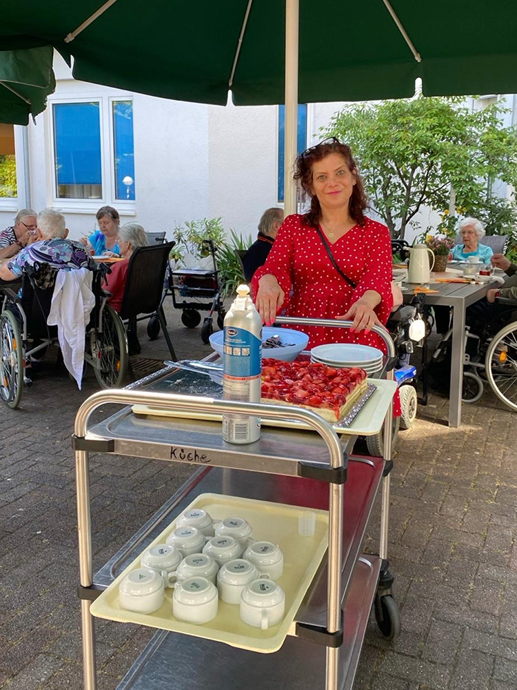 Himmlischer Erdbeerkuchen beim Frühlingsfest in Ludwigshafen.